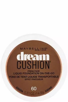 Maybelline New York Dream Cushion Fresh Face Liquid Foundation 60 Cocoa • $3.88