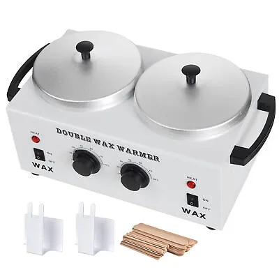Dual Pot Wax Heater Hot Warmer Machine Home Salon Spa Facial Skin Care Equipment • $49.90