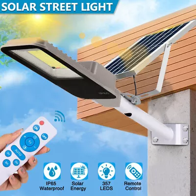 Solar Street Light Outdoor Aluminum Parking Lighting Dusk To Dawn Super Bright • $59.90