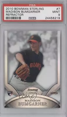 2010 Bowman Sterling Refractor /199 Madison Bumgarner #7 PSA 9 MINT Rookie RC • $57.70