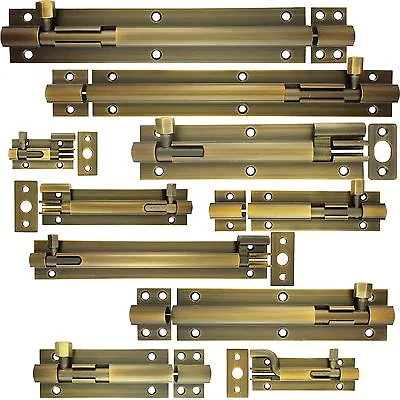 Barrel Shoot Door Bolts Side Action - Antique Brass - Premium UK Quality • £9.24