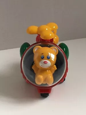 Vintage Rare HTF Chicco Helicopter Pull-Back Toy With Bear Figure Plus Bonus Toy • $9.99