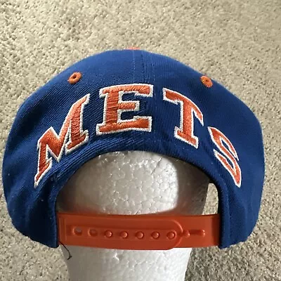 VTG New York Mets Hat Cap Mens Blue Snapback Blockhead American Needle 90s MLB • $93.50