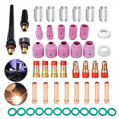 £25.59 • Buy 49Pcs Tig Welding Torch Welding Kit For WP17/18/26 Stubby Gas Lens Glass Cup UK