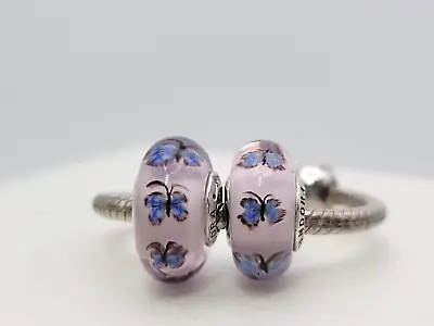 Authentic Pandora Butterfly Butterflies Murano Glass Charms • $25.99
