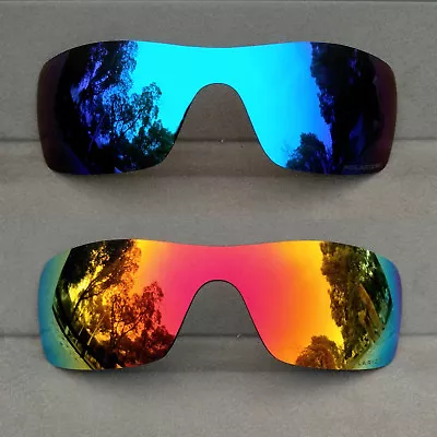 Ice Blue&Orange Red Mirrored Replacement Lenses For-Oakley Batwolf Polarized • $28.99