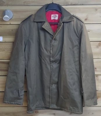 Vintage 60s 70s SKYWAYS Green Heavy Canvas Quilted Jacket - 48 (XL) Mod Scooter • £49.99