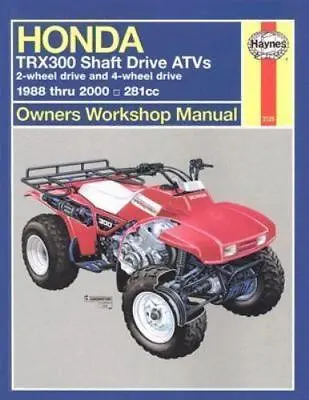 1988-2000 TRX300 Shaft Fourtrax 300/4X4 ATV Repair Service Workshop Manual 4390 • $38.25