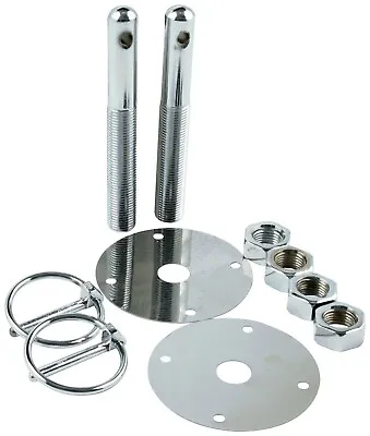 Hood Pins Torsion Style 1/2  Diameter Steel Chrome Plated Kit Musclecar Hotrod • $49.95