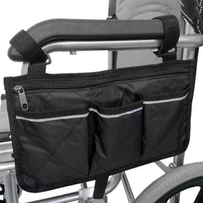 Wheelchair Armrest Hang Pocket Wheelchair Side Pouch Storage Bag Chair Side Bag • $15.06