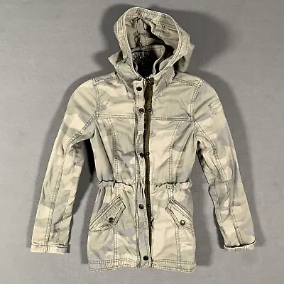 $19.99 • Buy Abercrombie Kids Jacket Medium Camo Utility Pockets Drawstrings Hooded Girls