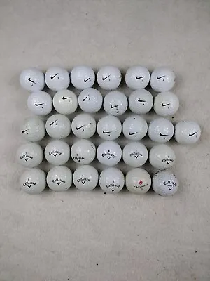 Lot Of 31 Golf Balls Callaway Hex Chrome Warbird Nike One Black Gold Power Long • $25