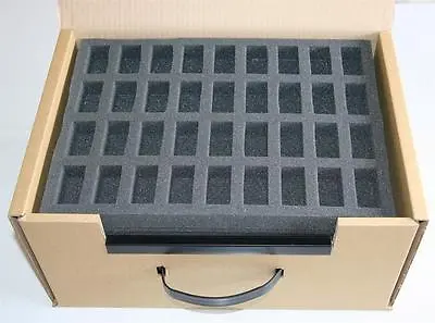 £39.99 • Buy 5 X 36 Compartment Foam Tray Inserts + Cardboard Carry Case / Warhammer N Gauge