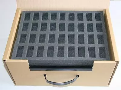 5 X 36 Compartment Foam Tray Inserts + Cardboard Carry Case / Warhammer N Gauge • $54.75