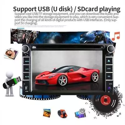 Camera6.2  2 Din Car Stereo Radio CD DVD Player GPS Bluetooth USB/TF/FM W/Rear • $251.21