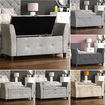 Storage Ottoman Seat Stool Bench Chest Toy Box Pouffee Footstool Bedroom Trunk • £104.99