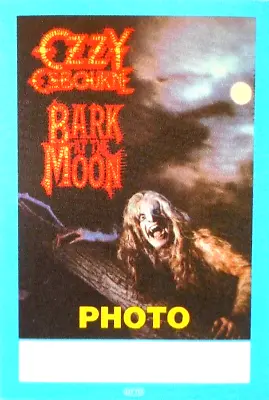 Ozzy Osbourne 1983 Bark At The Moon Tour Backstage Pass / Photo / Nmt 2 Mint • $19.99