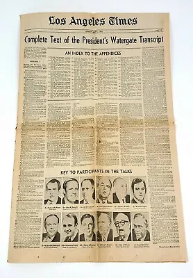 LA Times Newspaper Watergate Transcript 1974 Part IV Pages 123334 Only. • $14.99