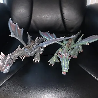 Mega Bloks Sea Dragon Pyrate’s Krystal Wars Dragons X2 Large 18” Dragons • £18.50