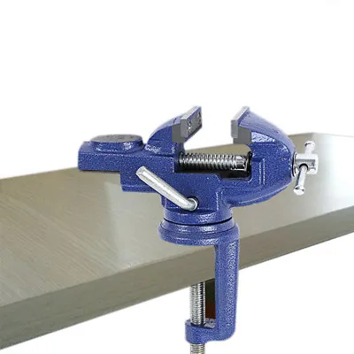 Heavy Duty Work Bench Vice Vise Engineer Jaw 360° Swivel Base Clamp Table Top • £11.89