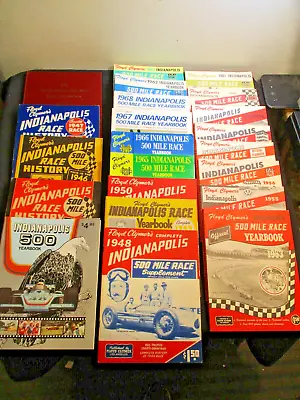 Lot Of Floyd Clymer &  Indy Indianapolis 500 Yearbook Near Complete Set + 1 Look • $475