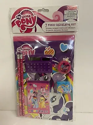 My Little Pony Stationery Calculator Pencil Sharpener Eraser... 7 Pieces Set • $14.95