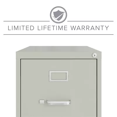 Hirsh 22-in Deep 4-Drawer Metal Letter Width Vertical File Cabinet Light Gray • $277.17