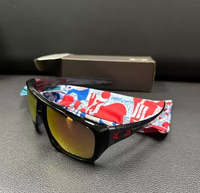 Rare Oakley Dispatch 1 Polished Black Ghost Text Ruby Iridium Oo9090-14 • $280