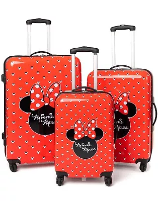 Disney Minnie Mouse Suitcase Cabin Small Medium OR Large Hard Cover Trolley • £74.95