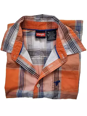 Wrangler Western Rodeo Short Sleeve Shirt Boys Size Large (10-12) • $14.80