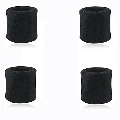 4 Sports Wrist Sweatband Wristbands Unisex 80s Fitness Sweatbands Gym Tennis • £3.99