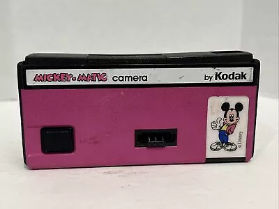 Mickey Matic Camera By Kodak Pink 110mm Film Untested Free Shipping • $12.99