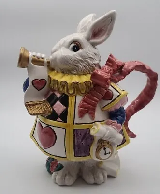 Fitz & Floyd 1992 Alice In Wonderland White Rabbit Ceramic Pitcher 1.25qt • $99.99