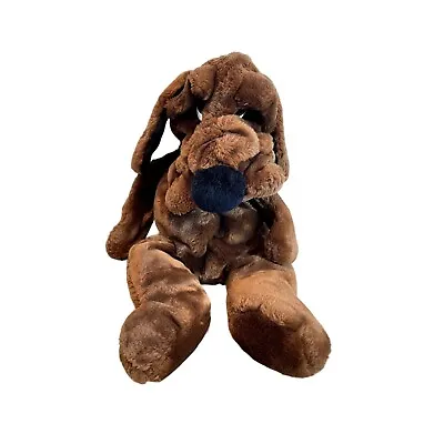 Vintage 1986 Dog Hound Puppet Plush 18  Animal Playthings Brown Stuffed Animal • $14.94