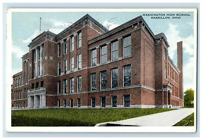 1920 Washington High School Massillon Ohio OH Posted Antique Postcard • $14.98