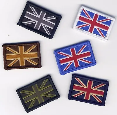 Union Jack UK Flag Badge Patch Hook Backing 4cm X 2.7cm • £2.28