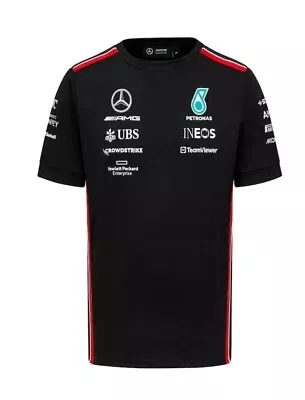 Mercedes AMG Petronas F1 T Shirt 2023 Team Driver T-Shirt Black X Small 50% RRP • £24.95