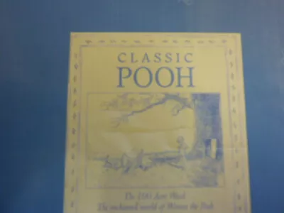 Classic Pooh A1713 Pooh Sitting In Umbrella Musical Border Fine Arts - With Box • $31.08