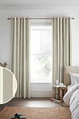 Laura Ashley Awning Stripe Readymade Blackout Curtains Dove Grey W168×drop183cm • £59.90