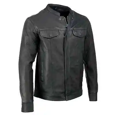 Milwaukee Men's  Goatskin Leather Light Weight Motorcycle Rider Shirt Jacket • $209.99