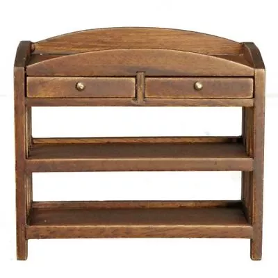 Dollhouse Dark Oak Mission Baby Changing Table Miniature Nursery Furniture • $18.99