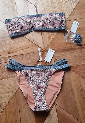 Tigerlily - Womens Saydia Bandeau Bikini/Bathers - Size 8/XS RRP $178 • $89