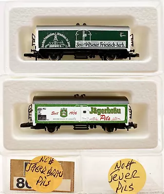 MARKLIN Z SCALE INDUSTRY PRINTED  2 COLLECTOR Refrigerator Cars Marklin Box C8 • $59.95