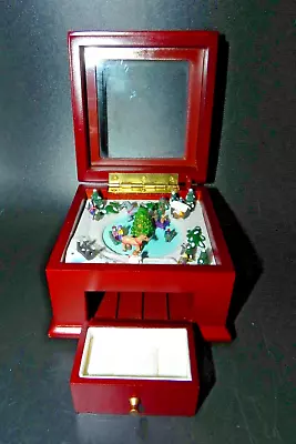 Mr. Christmas Miniature Music Box Winter Scene Lighted  Deck The Halls  Jewelry • $35