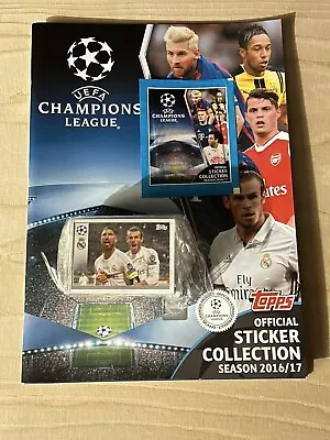 Topps Uefa Champions League 2016/17 Full Set Of All 312 Stickers + Album +packet • £34.95