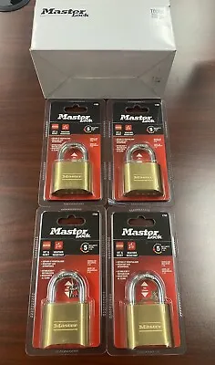 Master Lock Combination Lock 4 Pack 175D Resettable Combo Weather Resistant • $57.99