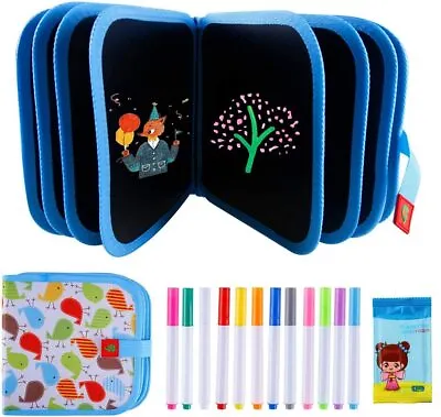 £8.89 • Buy Children's Magic Painting Colouring Book Drew Pens And Wet Cloth Doodle Book Set
