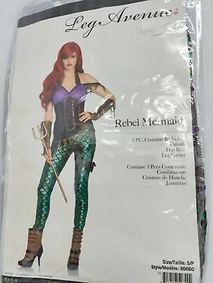 Rebel Mermaid Leg Avenue Adult Size L Costume New Halloween Party - FREE POSTAGE • £19.95