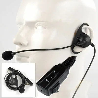 D-Shape Earpiece/Headset Boom Mic For Kenwood Radio Walkie Talkie Hand Free VOX • $15.99