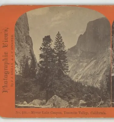 Mirror Lake Canyon Yosemite Valley California J.J. Reilly Stereoview • $24